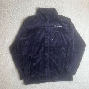 Y2K South Pole full zip mens navy‎ velour sweatshirt skater grunge xl